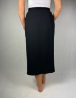 Czarna spódnica mini elegancka - obrazek 4