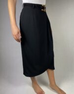 Czarna spódnica mini elegancka - obrazek 3